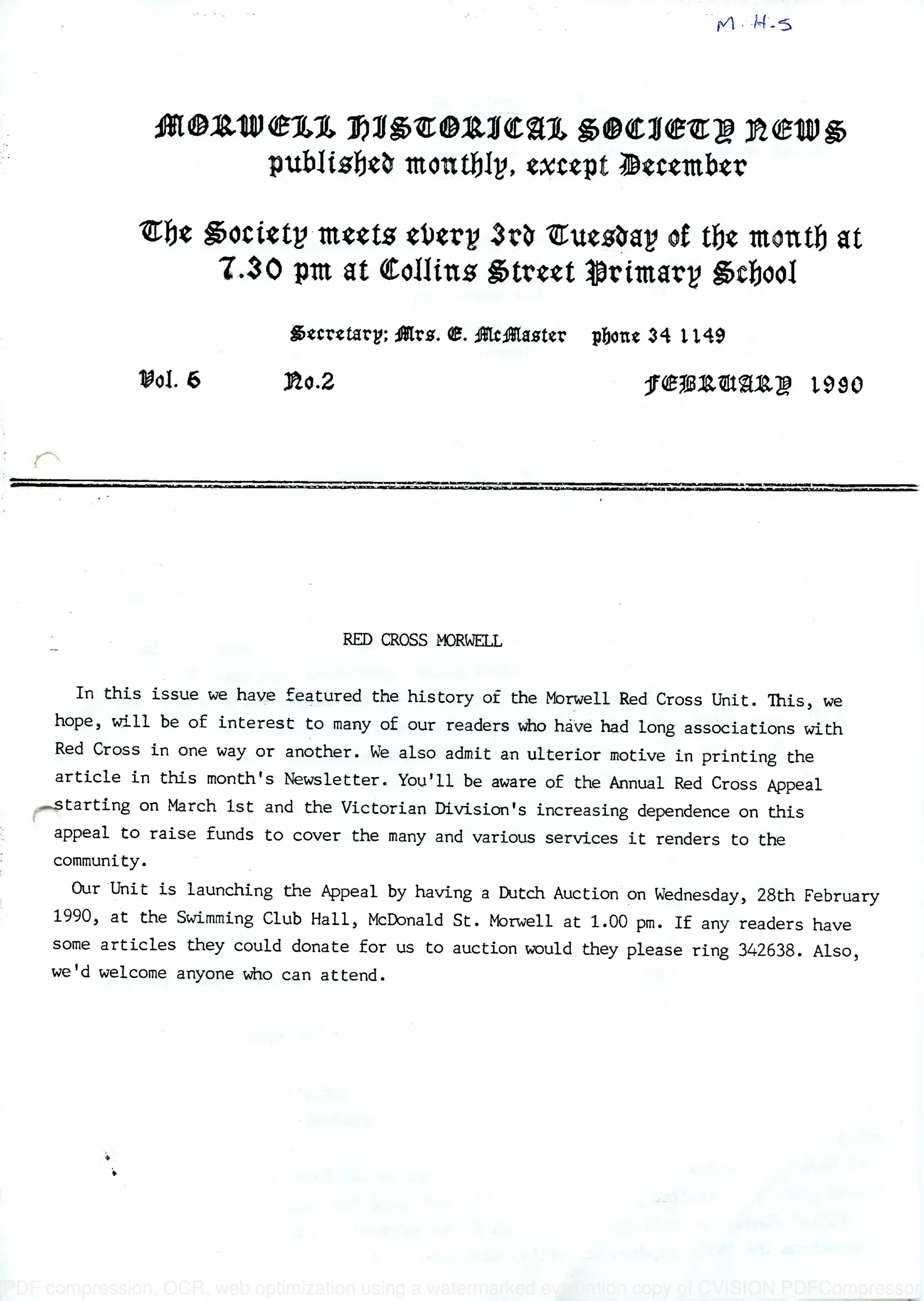 Newsletter February 1990