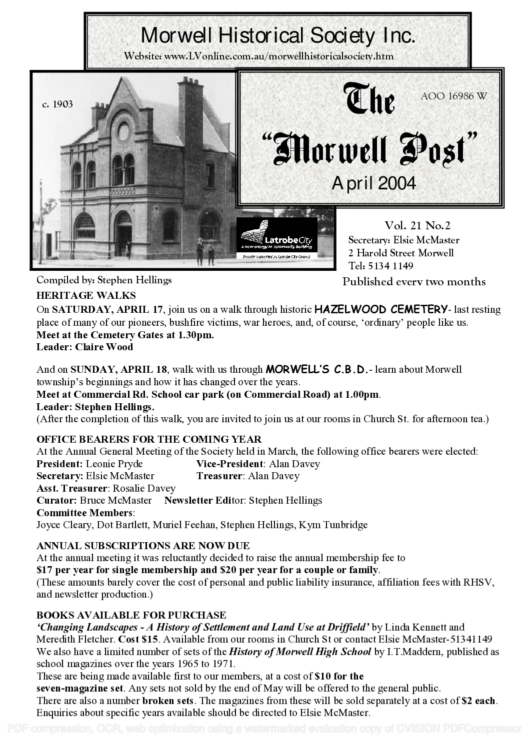 Newsletter April 2004