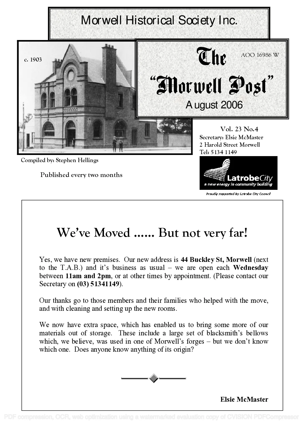 Newsletter August 2006