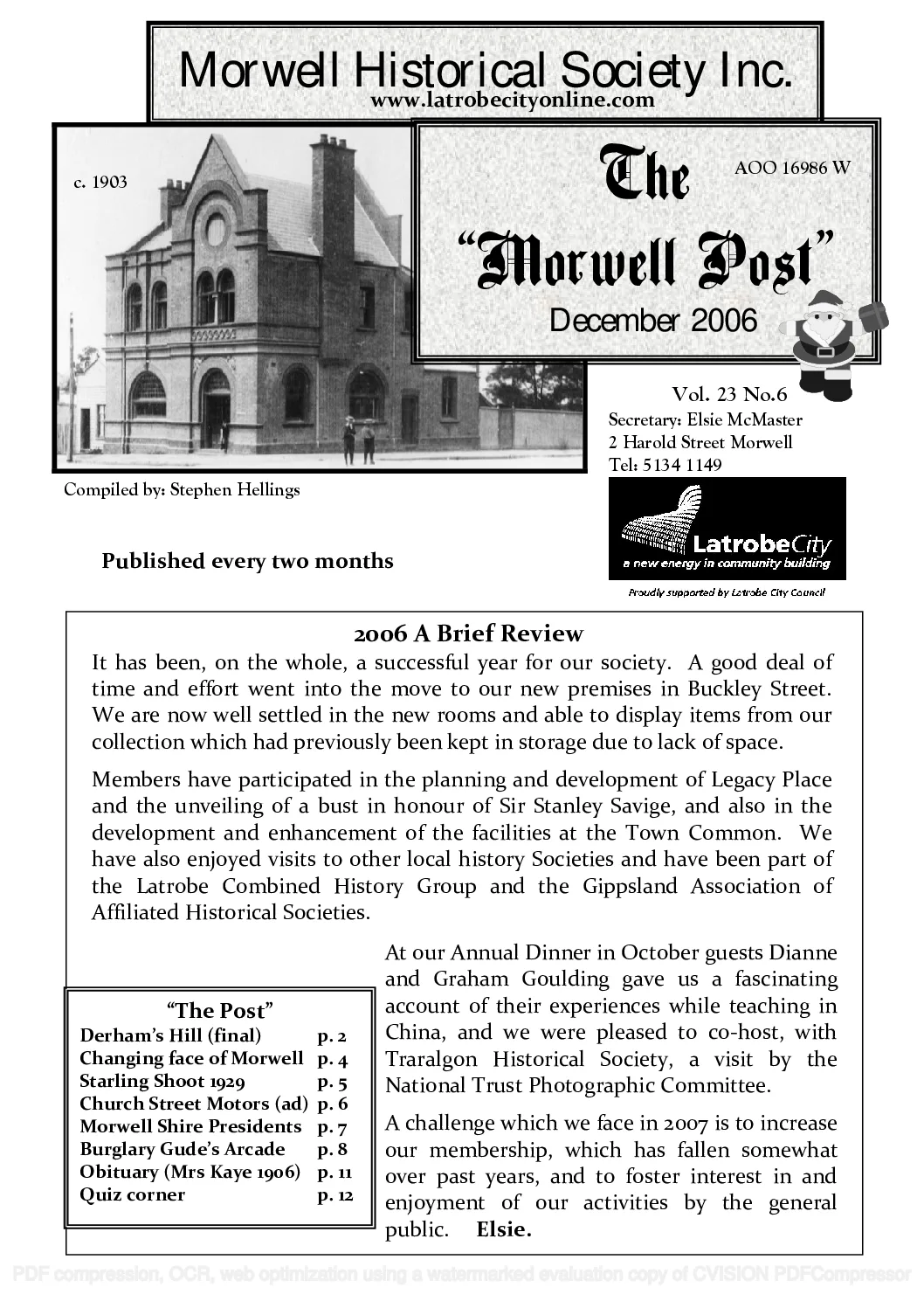 Newsletter December 2006
