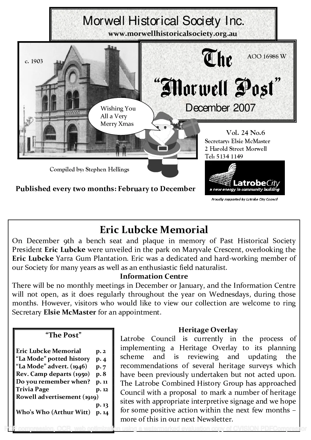 Newsletter December 2007