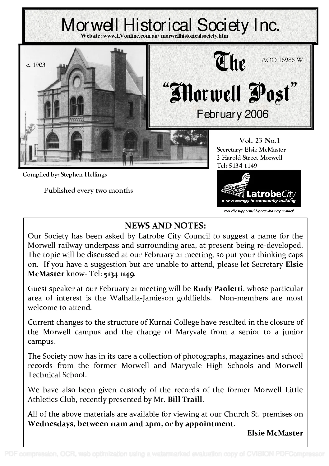 Newsletter February 2006