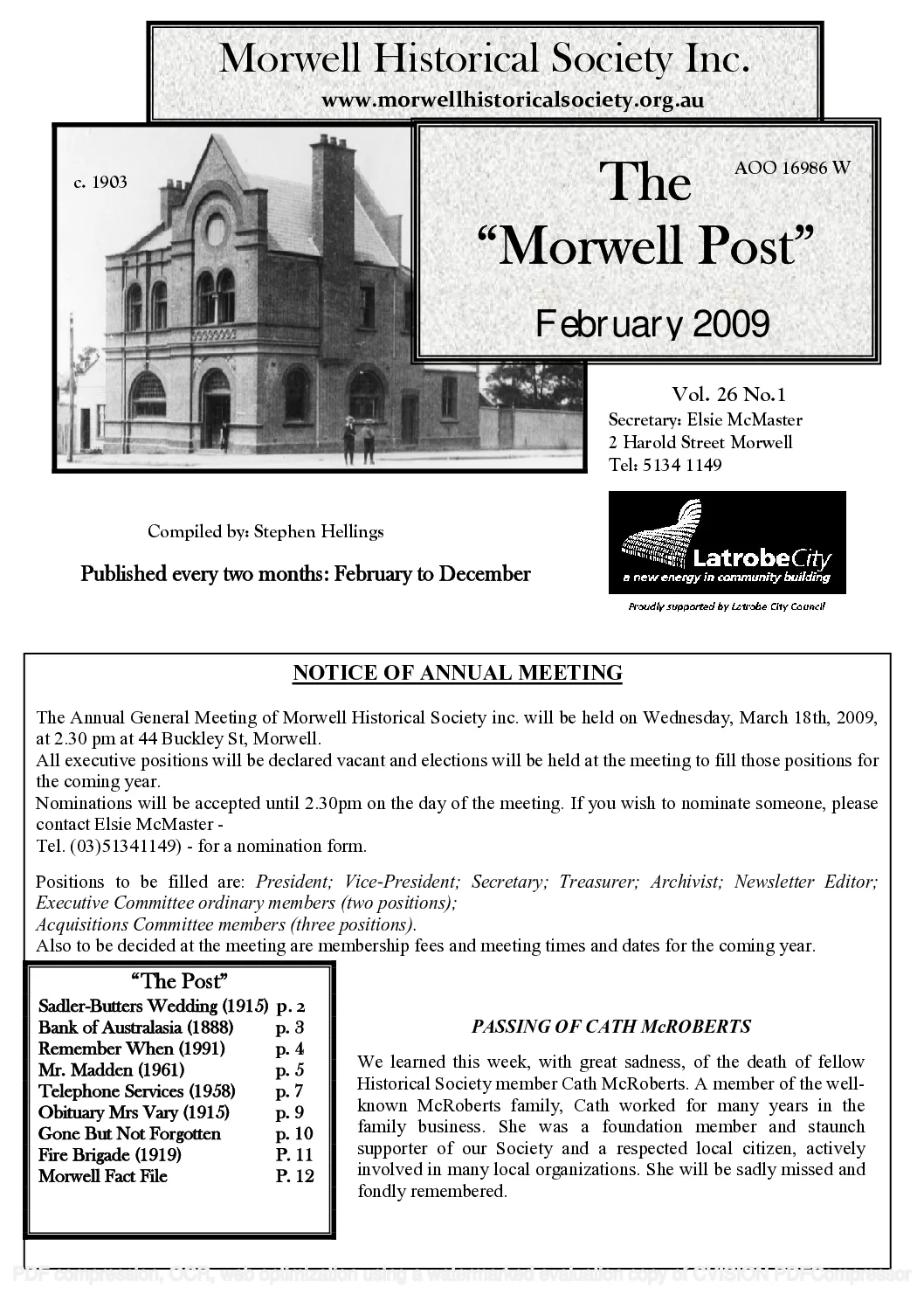 Newsletter February 2009