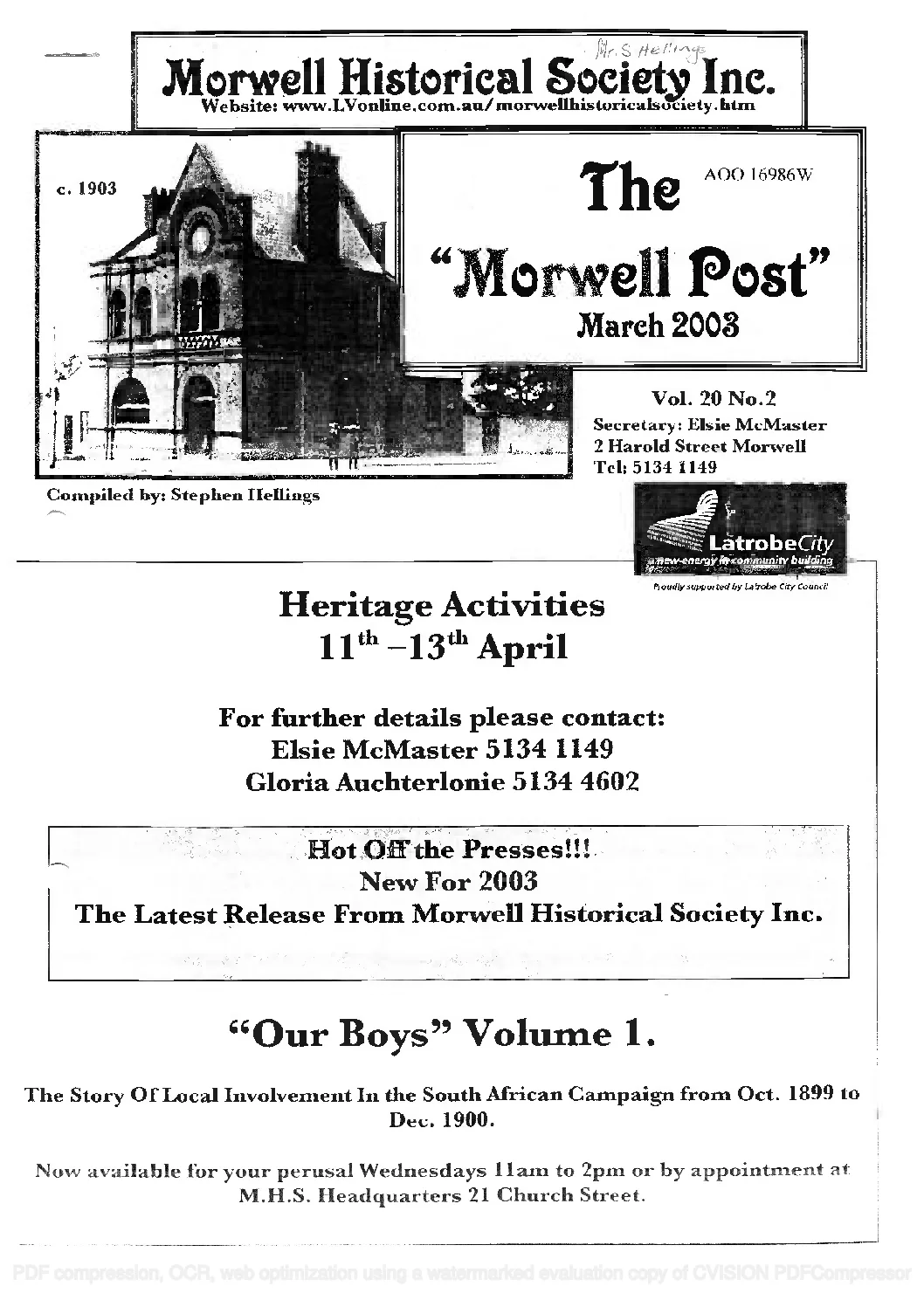 Newsletter March 2003