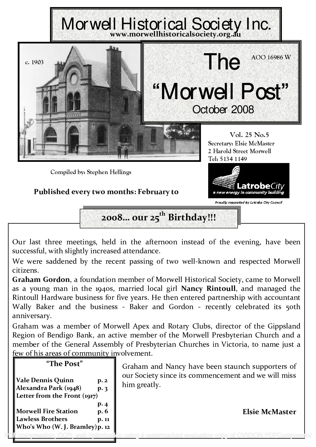 Newsletter October 2008