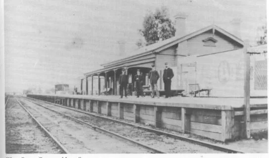 Morwell Railway Station in the early days